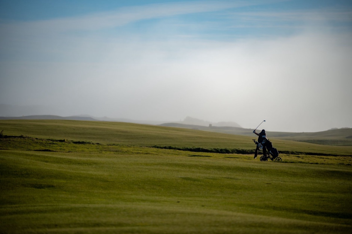 het iconische St Andrews Old Course landschap in Schotland