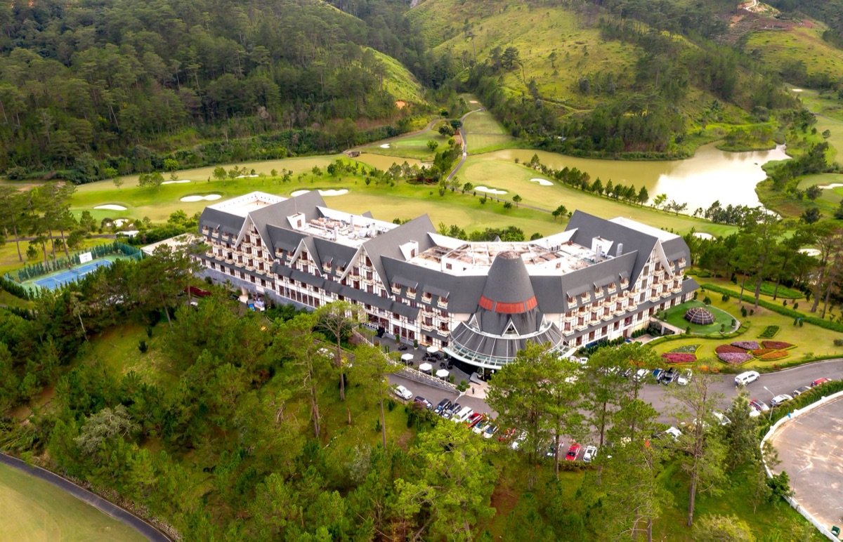 Luxury golf resort exterior