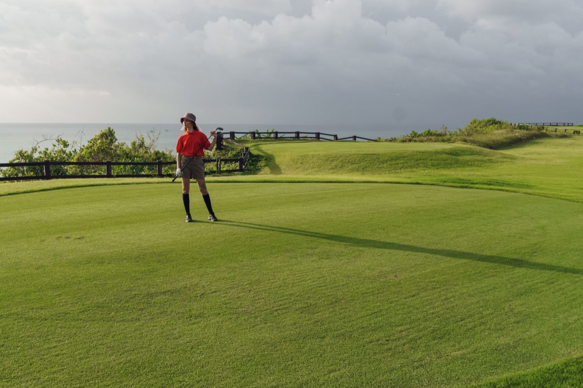 Jeju resort golf course with luxury amenities and natural surroundings