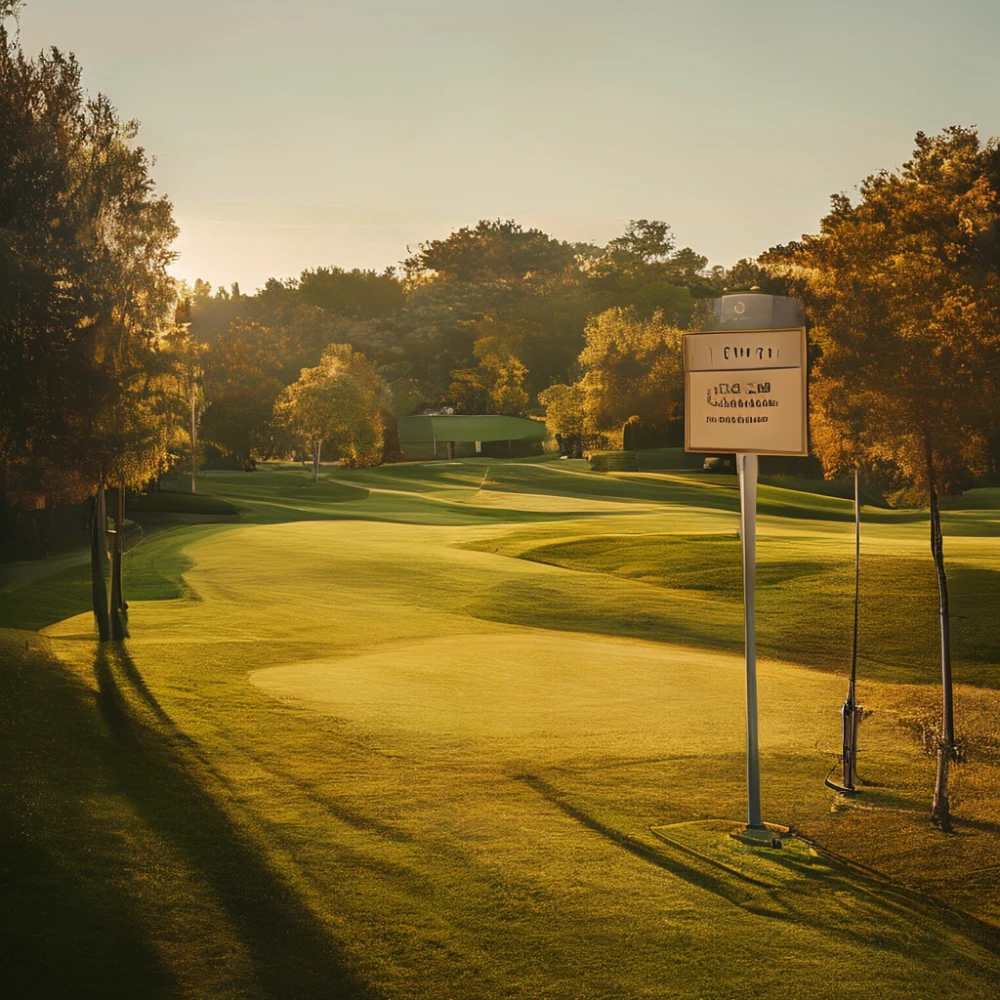 Golf course pricing sign in Italy