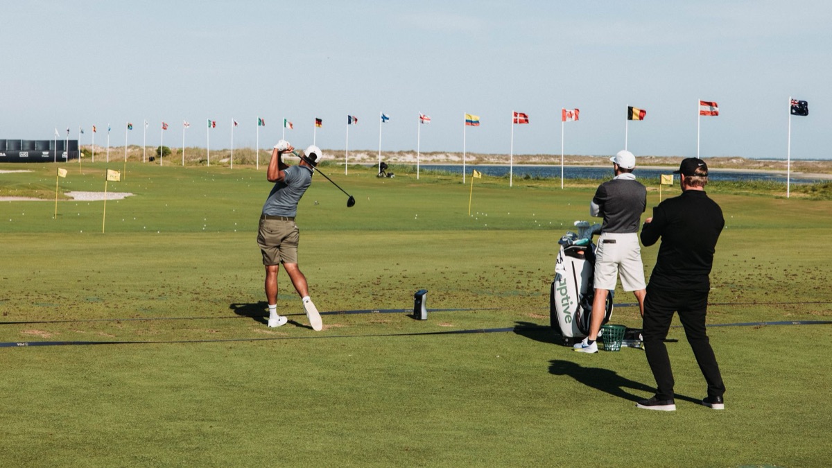 bandeira de um course de golfe histórico