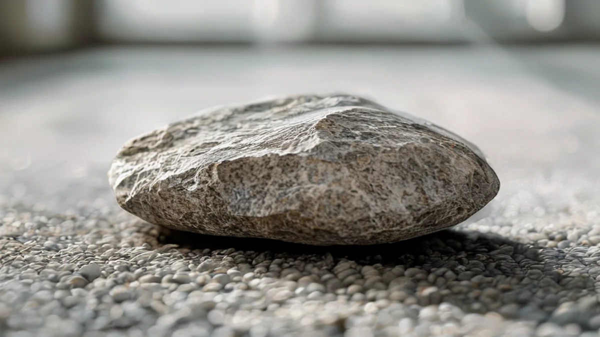 Rubble Stone: A natural, angular rock fragment from a construction site.