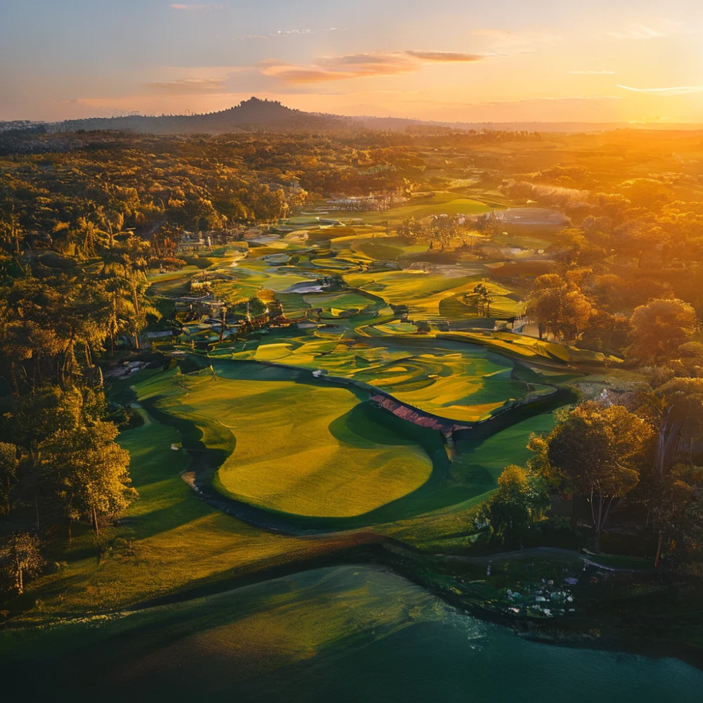 Golf resort course layout diagram