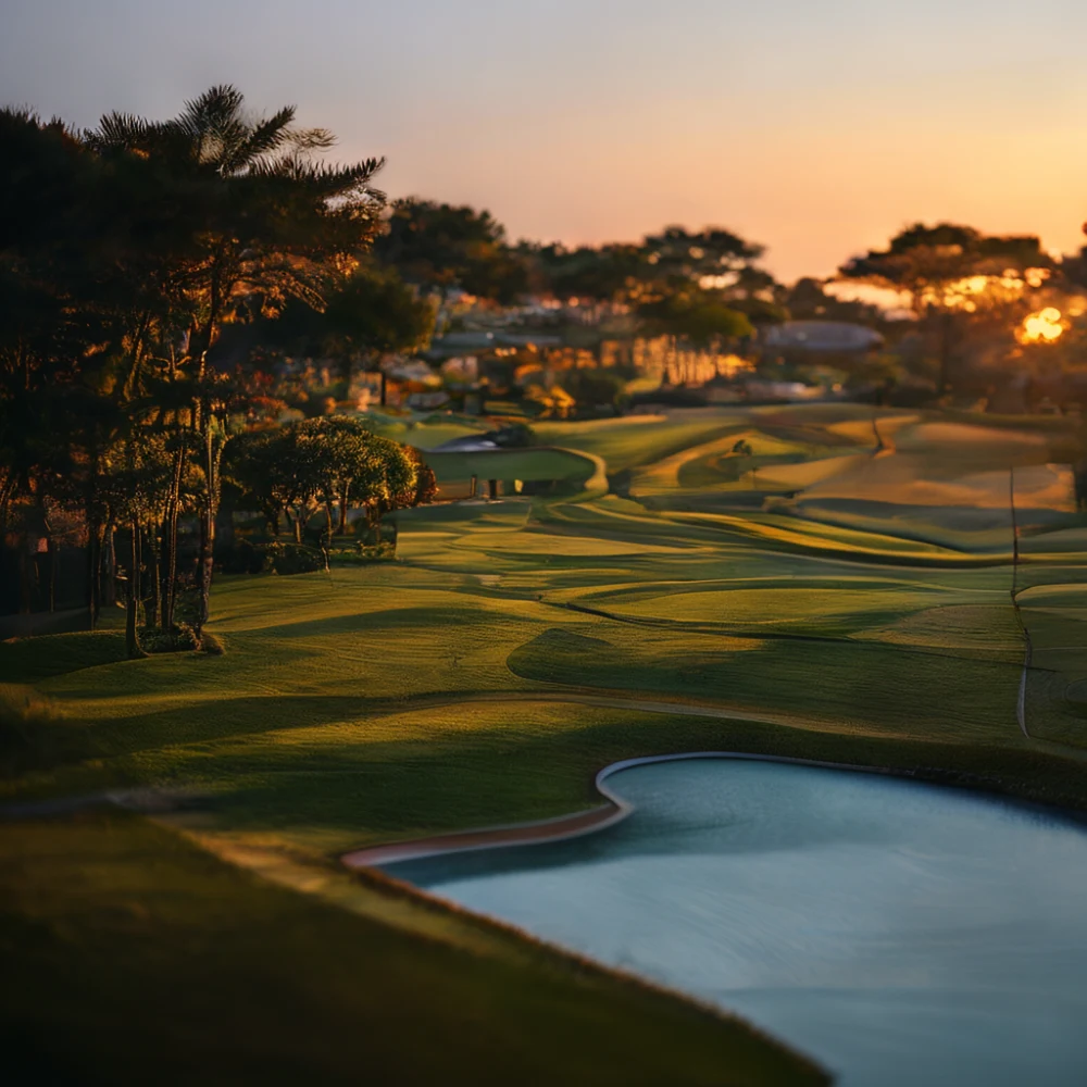 Resort golf course layout