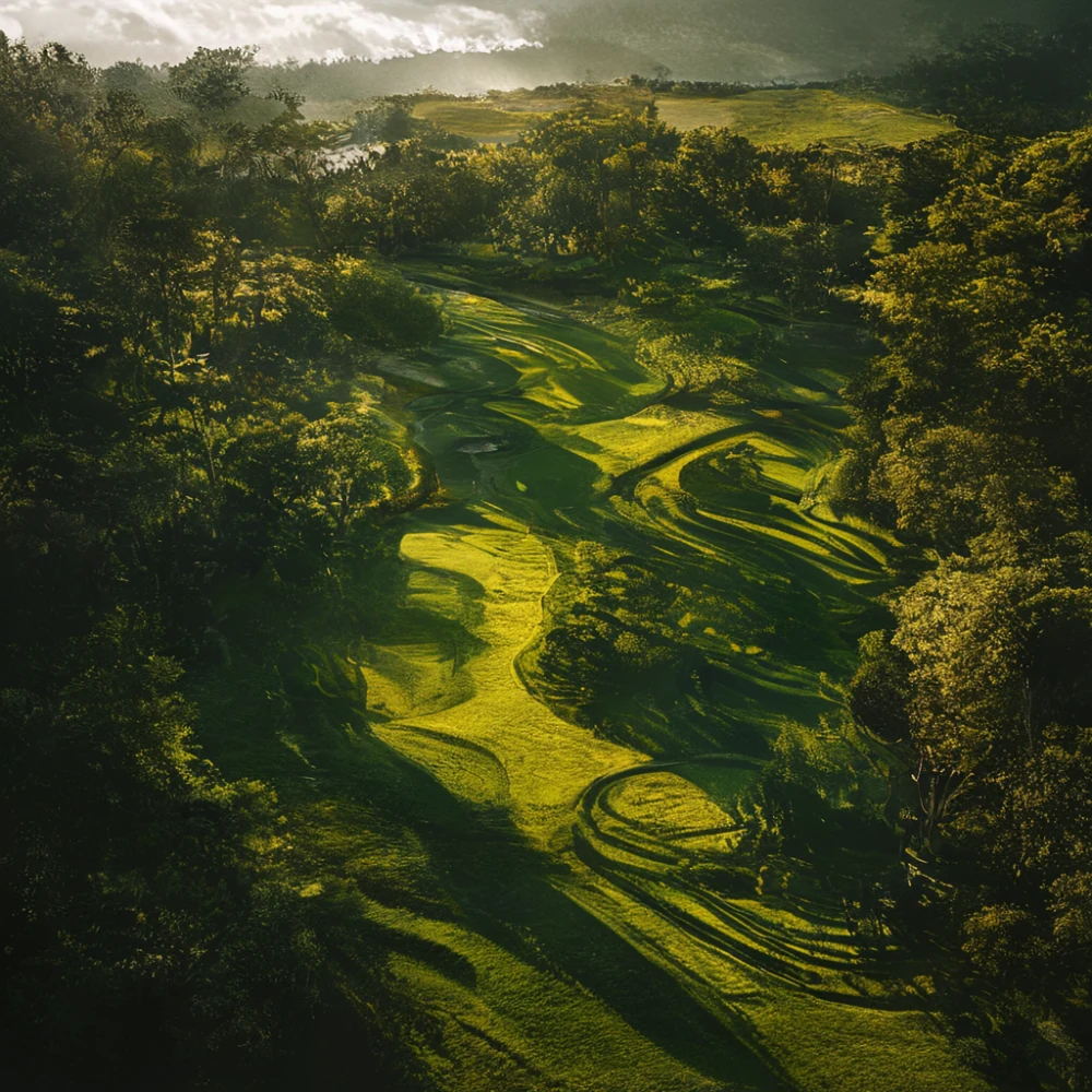 Plan d'un cours de golf de résort
