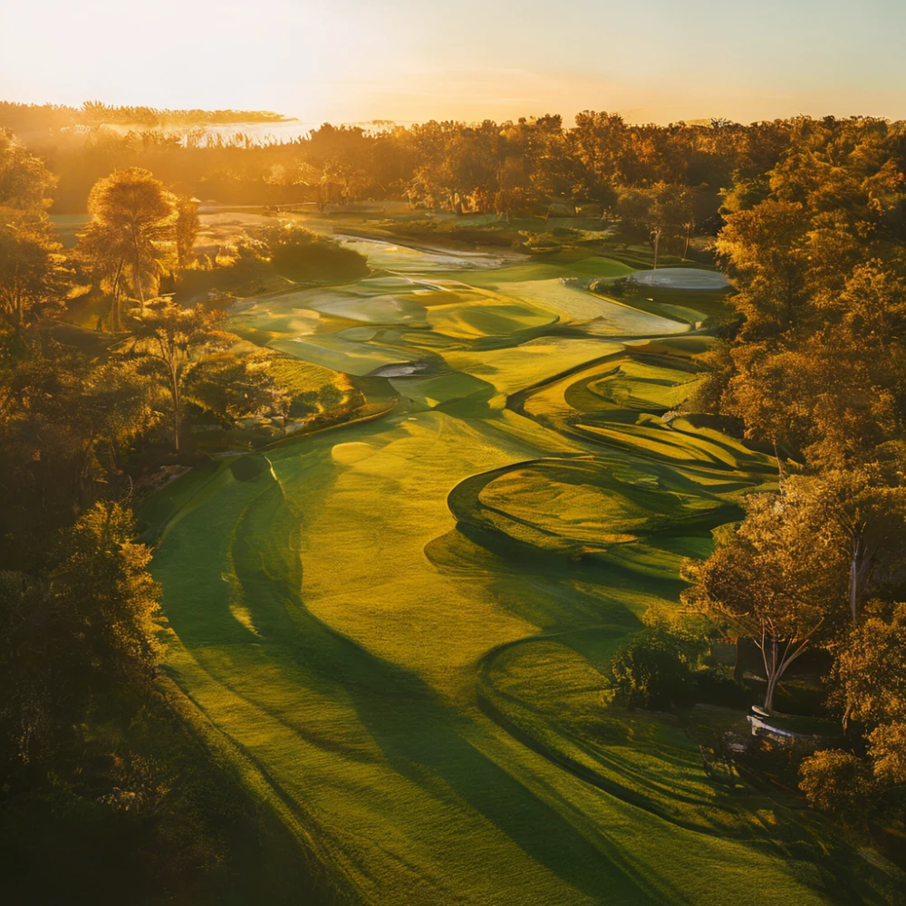 Golfveld van het resort met coursebeheer